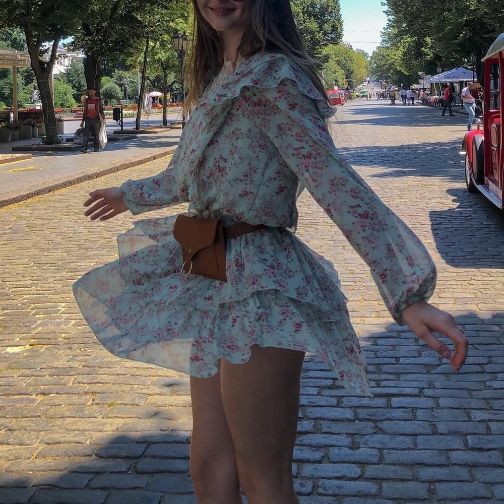 Mint and Floral Dress